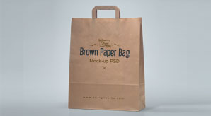 High Quality Brown Shopping Bag Packaging Mock-Up Psd File