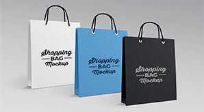High Quality Paper Shopping Bag Mockup Psd