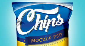 High Quality Snack Packaging Mock-Up Psd