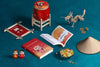 High View Chinese New Year Decoration And Books Psd