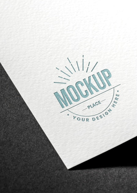 High View Close-Up Business Card Mock-Up Psd