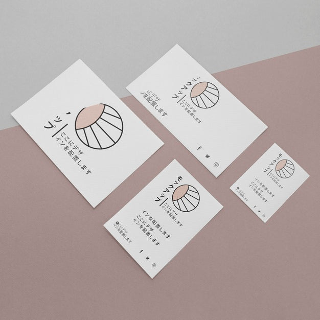 High View Different Types Of Asian Mock-Up Document Psd