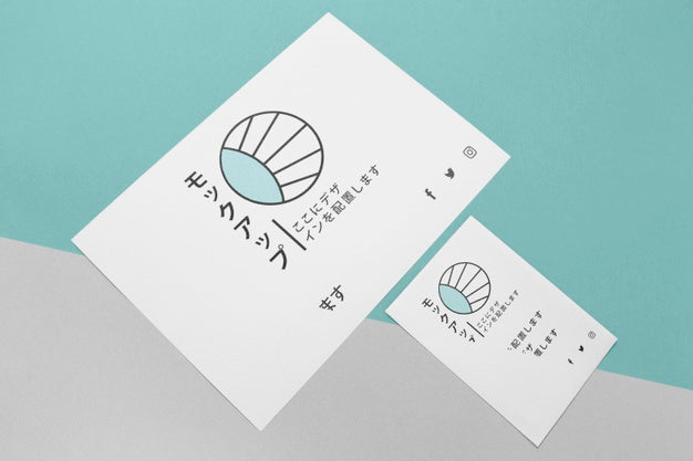 High View Different Types Of Asian Mock-Up Document Psd