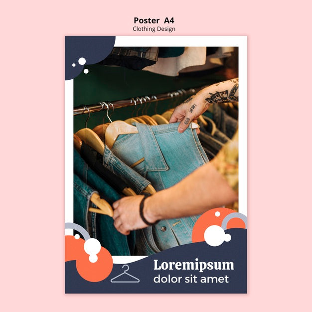 High View Man Looking At Denim Vests Psd