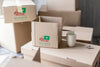 High View Moving House Boxes And Cup Of Coffee Psd
