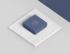 High View Of Blue Closed Box For Jewellery Psd