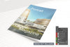 High View Of Closed Magazine Mockup Psd