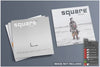High View Of Four Square Magazines Covers Mockup Psd