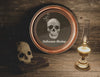 High View Skull With Candle Halloween Mock-Up Psd