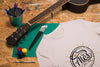 High View White T-Shirt And Guitar Psd
