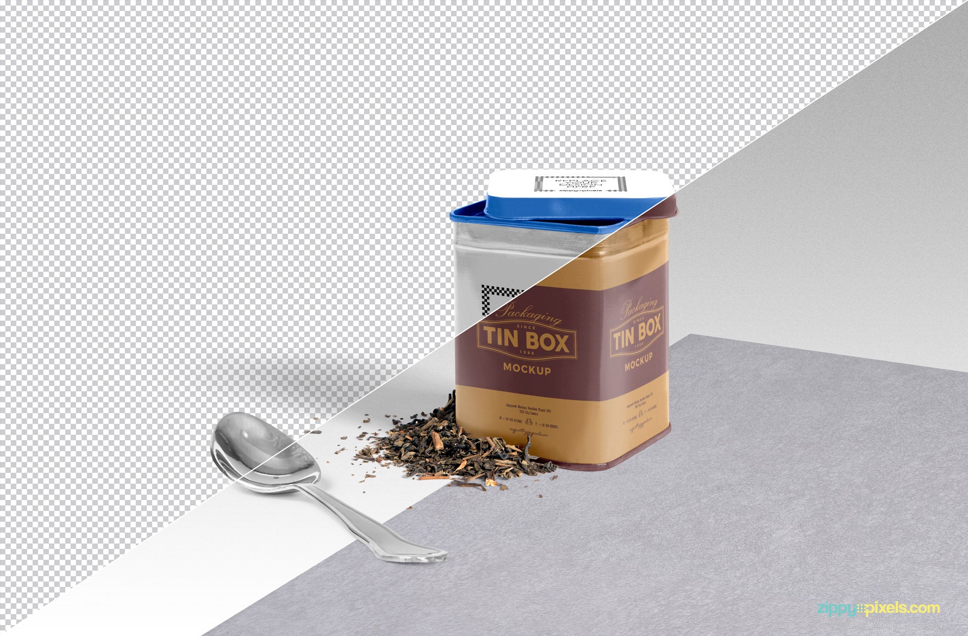 Cool Packaging Tin Box Mockup PSD