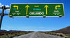 Highway Wayfinding Signage Board Mockup Psd