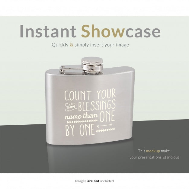 Hip Flask Mock Up Psd