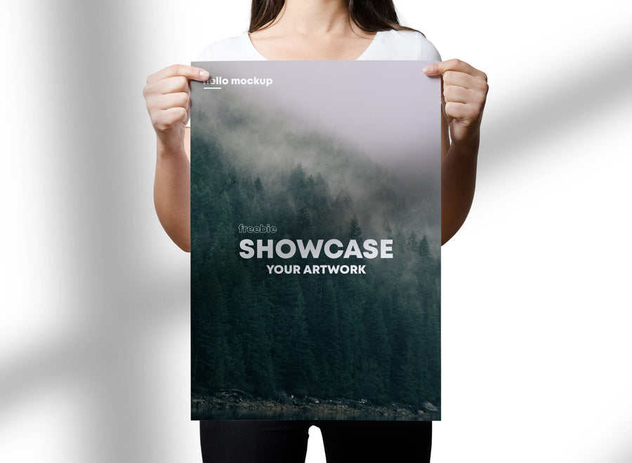 Holding A3 Flyer Mockup