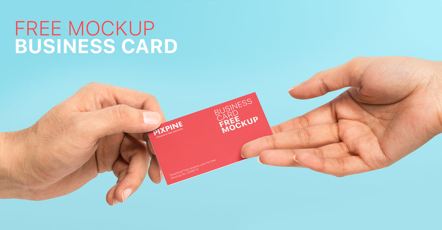 Holding Business Card Mockup