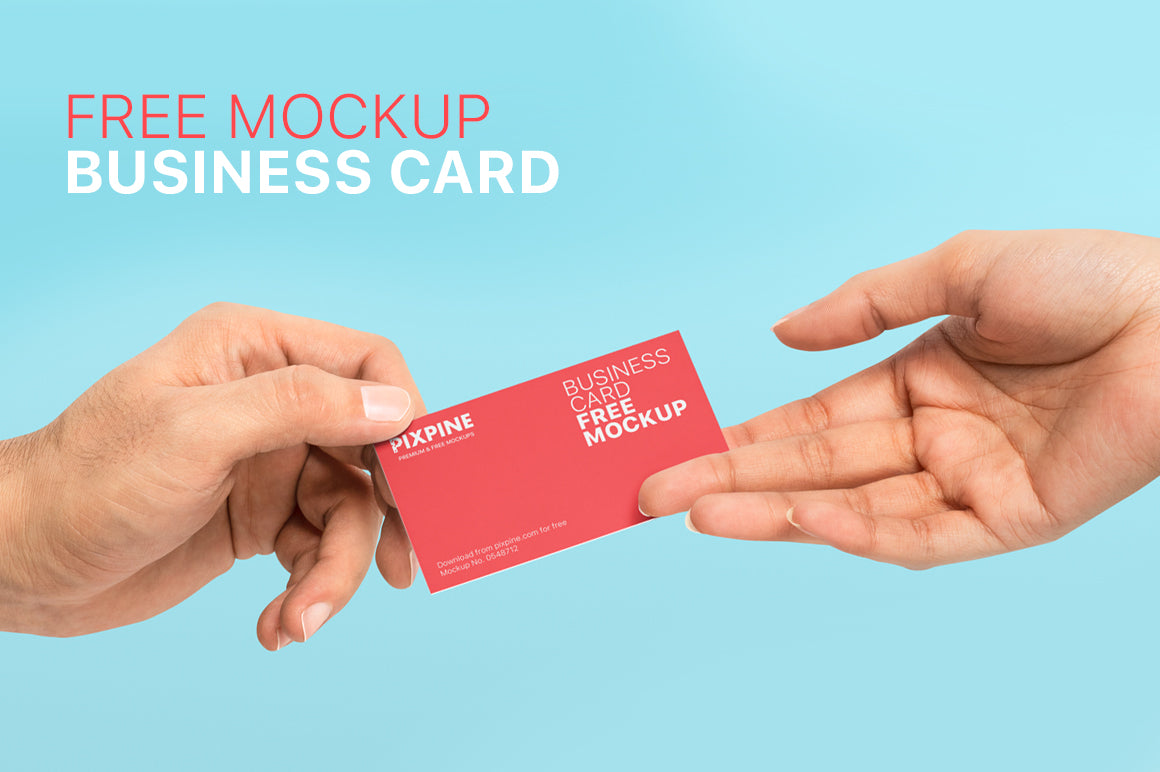 Holding Business Card Mockup