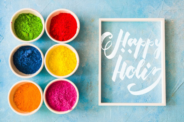 Holi Festival Mockup With Frame Psd