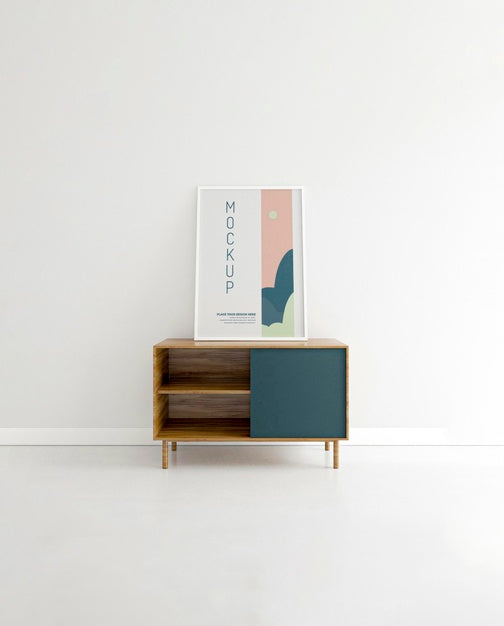 Home Arrangement With Frame Mock-Up Psd