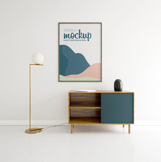 Home Assortment With Frame Mock-Up Psd