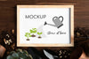 Home Gardening Assortment With Frame Mock-Up Psd