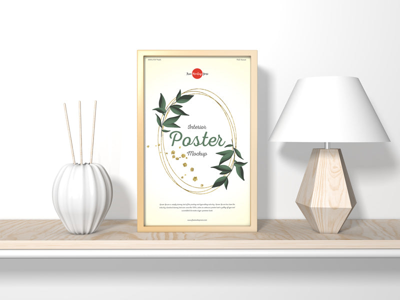 Home Interior Vertical Poster Mockup