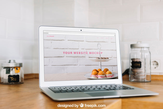 Home Office Concept With Laptop On Table Psd