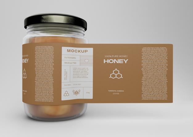 Honey Jar Mockup Psd
