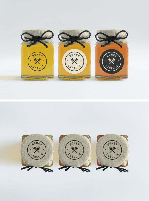 Honey Jars Psd Mockup