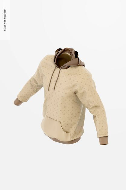 Hoodie Mockup, Isometric Left View Psd
