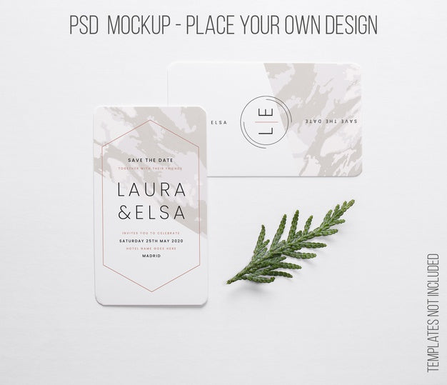 Horizontal And Vertical Visiting Card With Miniamalistic Composition Psd