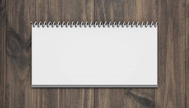 Horizontal Calendar Mockup With Wood Psd