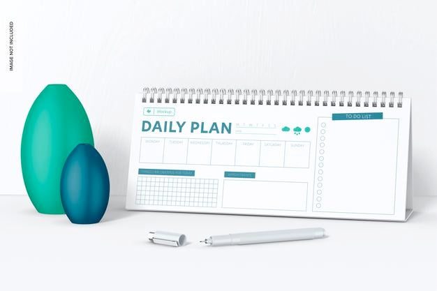 Horizontal Desk Calendars Mockup, Front View Psd