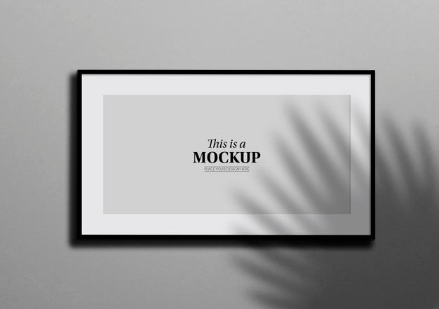 Horizontal Frame Mockup With Shadow Psd