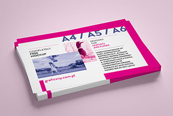 Horizontal Leaflet Mockup Set