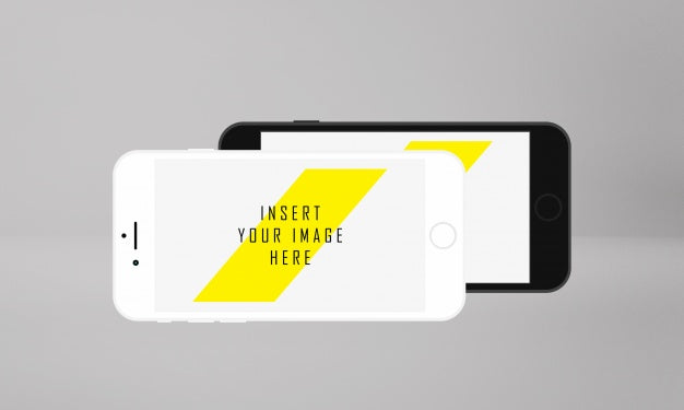 Horizontal Mobile Phone Screen Mock Up Psd