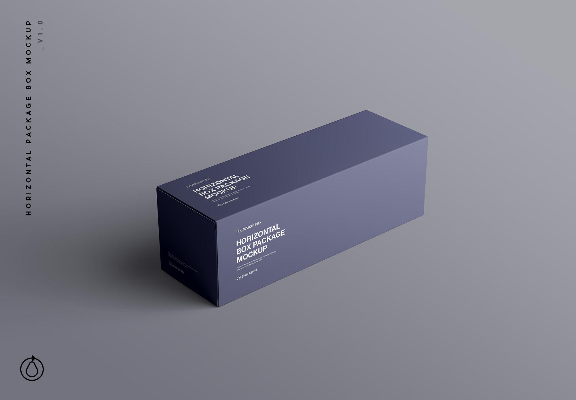 Horizontal Package Box Mockup