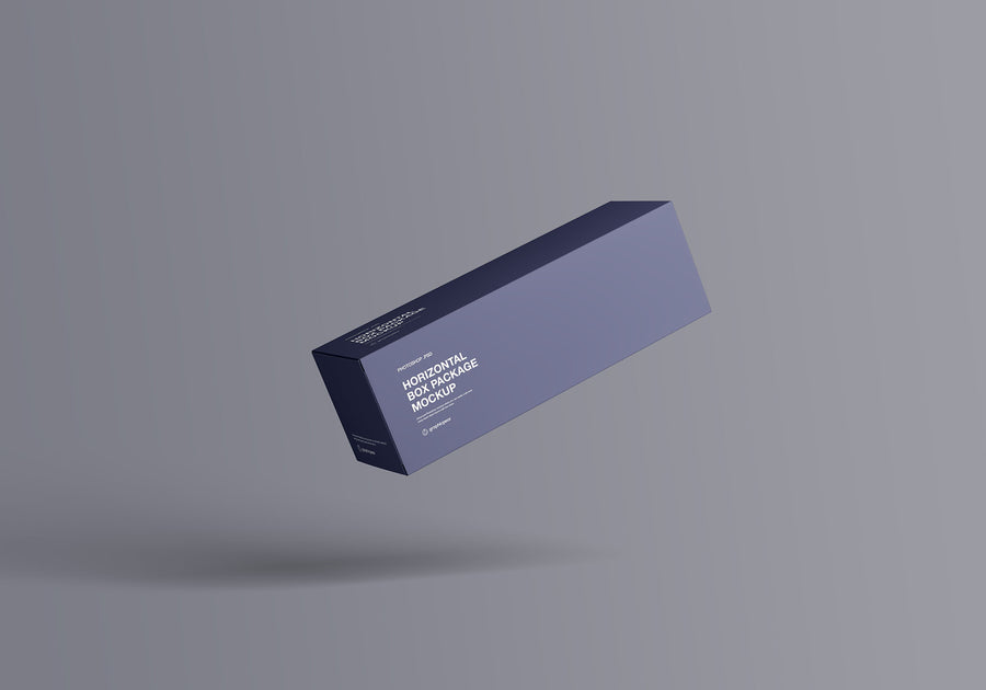 Horizontal Package Box Mockup