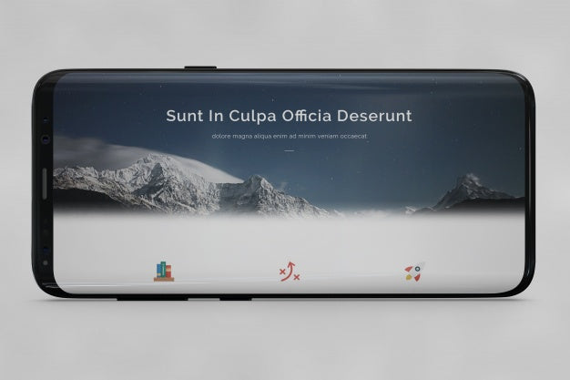 Horizontal Smartphone Mockup Psd