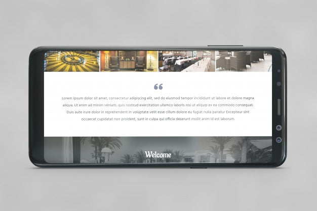 Horizontal Smartphone Mockup Psd