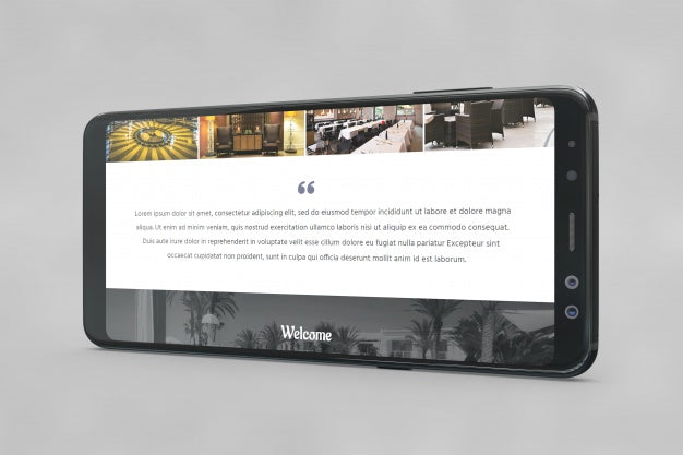 Horizontal Smartphone Mockup Psd