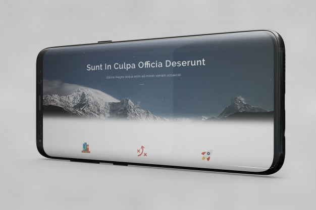 Horizontal Smartphone Mockup Psd