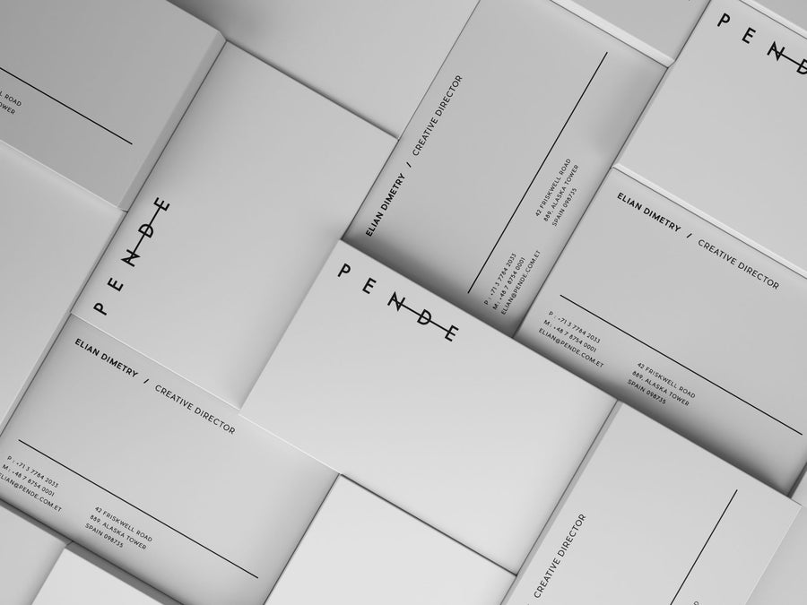 Horizontal & Vertical Business Cards Mockup