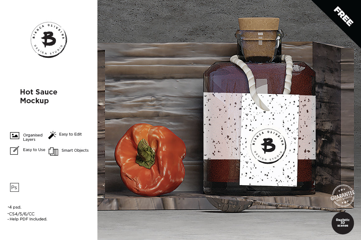 Hot Sauce Mockup