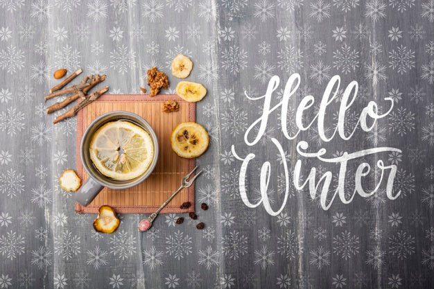 Hot Tea Made Of Dried Fruits In Winter Psd