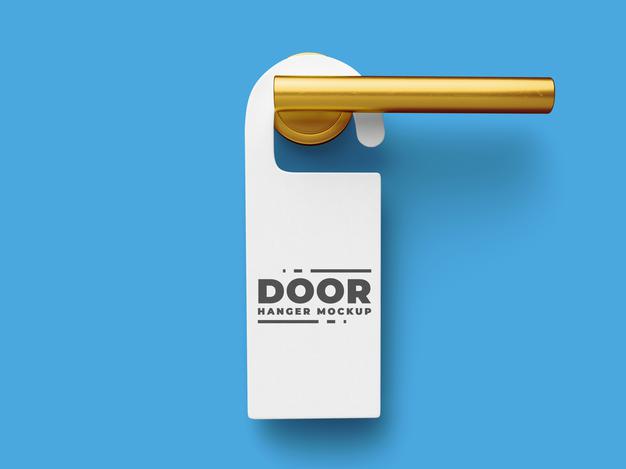 Hote Door Hanger Mockup Template Psd