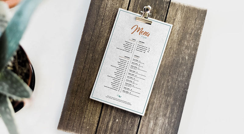 Hotel / Restaurant Menu Card Mockup Psd