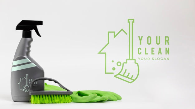 House Cleaning Products And Equipment Psd
