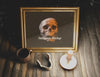 Human Mandible On A Table With Mock-Up Skull Psd