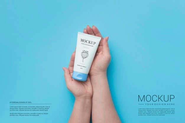 Hydro Alcoholic Gel Package Mockup Psd