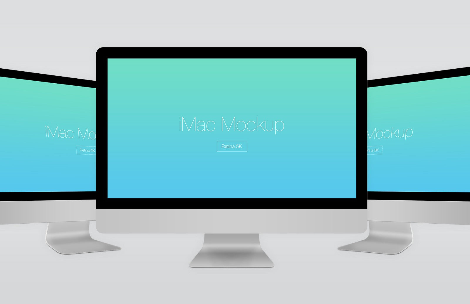 iMac Retina 5K PSD Mockup